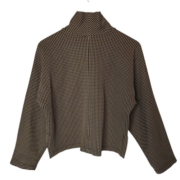 ROSETTA GETTY Cocoon Turtleneck Sweater Houndstooth - Picture 4 of 5